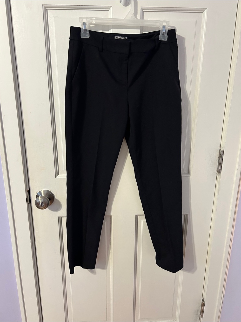 Express Women's Black Slim Straight Trousers